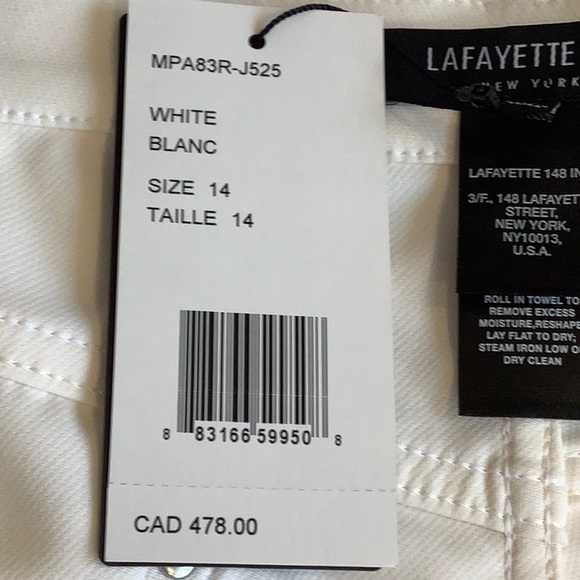 Lafayette 148 New York White Mercer Pants - Picture 11 of 12